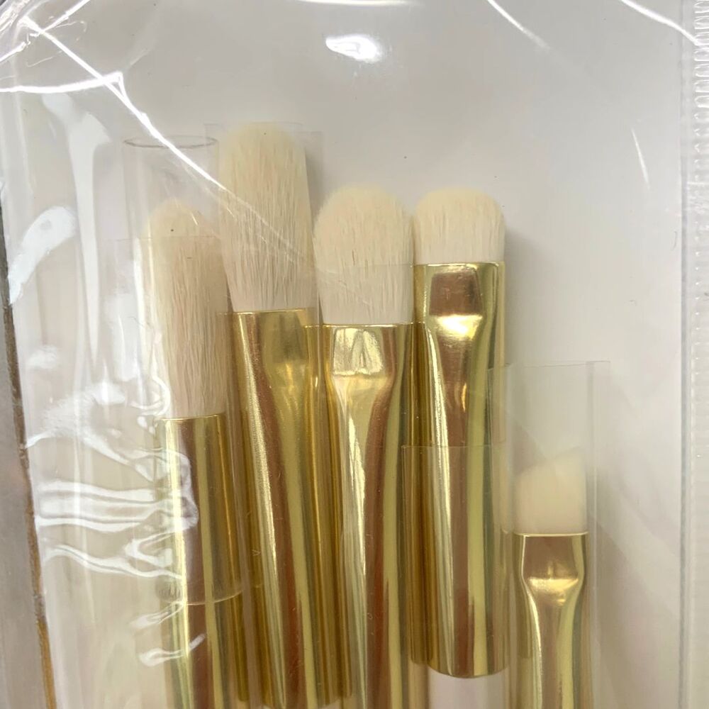 5-Piece Eye Shadow Brush Set – Blending, Smudge, Crease, Angled Liner & Spoolie